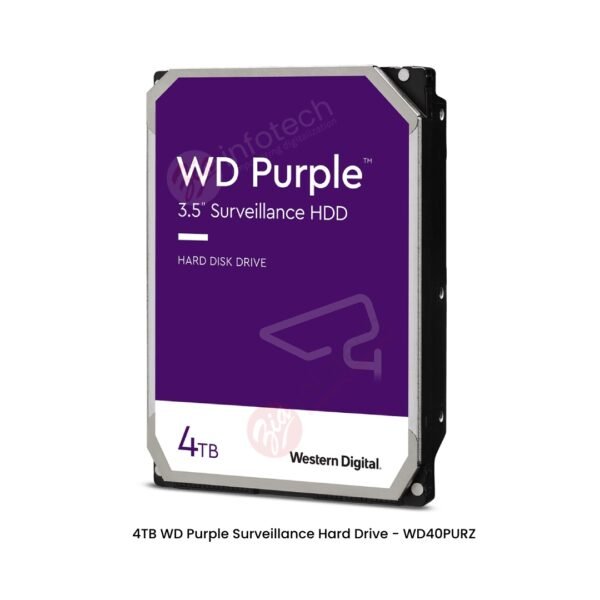 4TB WD Purple Surveillance Hard Drive - WD40PURZ