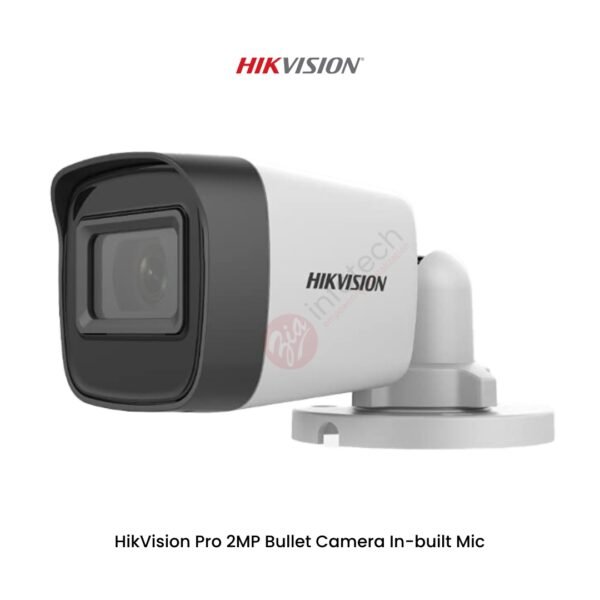 HikVision Pro 2MP Bullet Camera In-built Mic